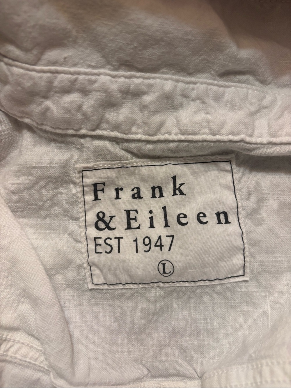 Frank & Eileen White Cotton Northern Ireland Jumpsuit Size Large - Picture 5 of 6